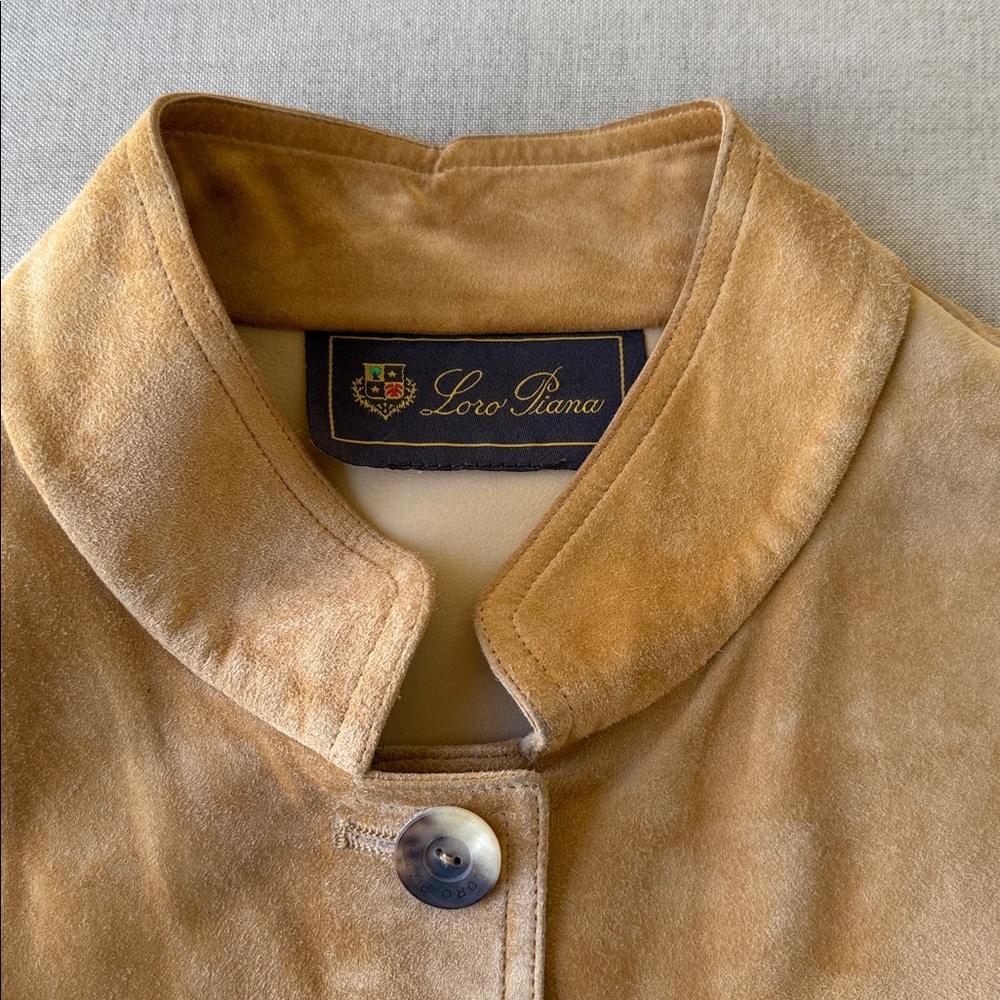 Loro Piana Camel Suede Leather Jacket - Picture 4 of 13